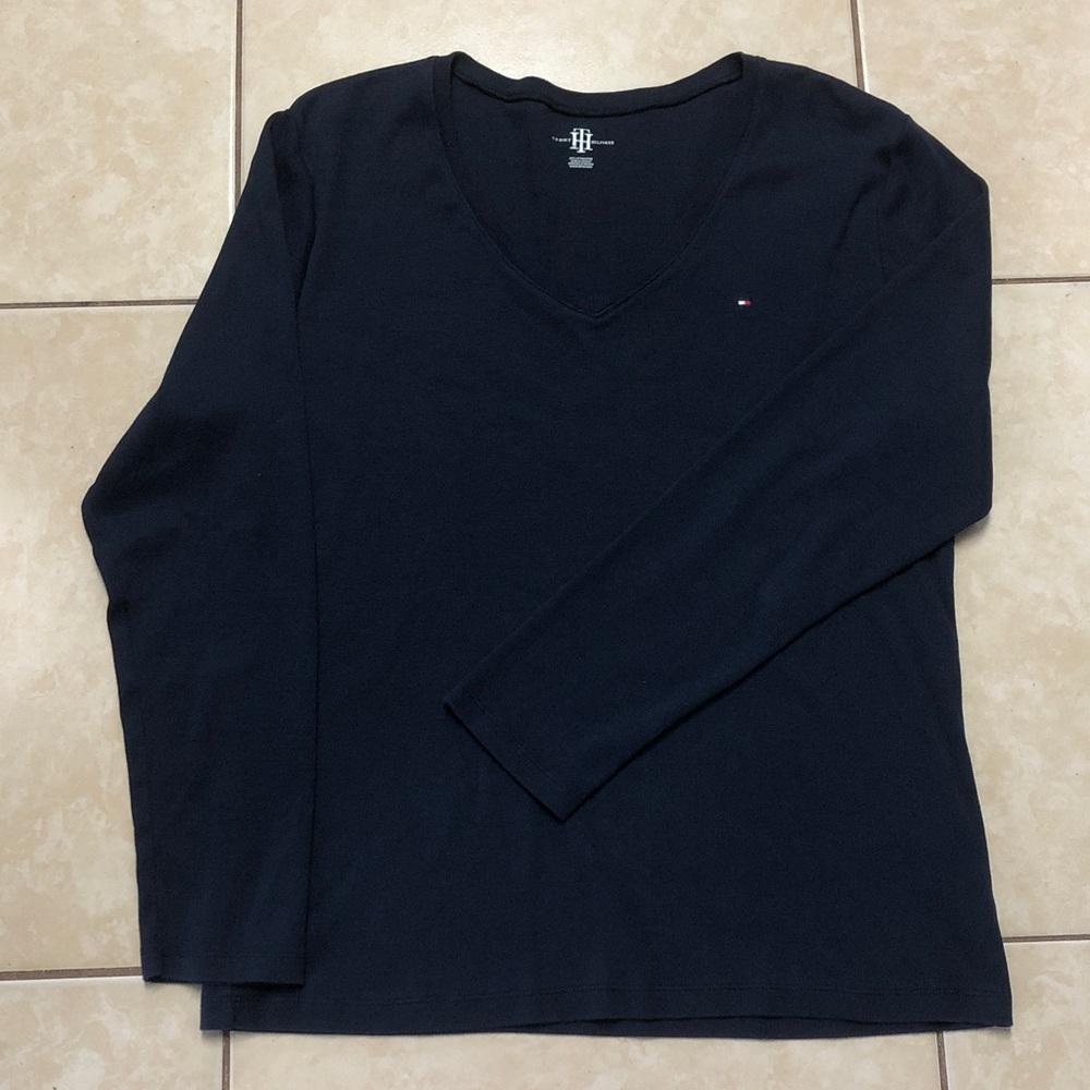 Tommy Hilfiger Navy Blue Long Sleeves Light Pull-over, Size L (READ)
